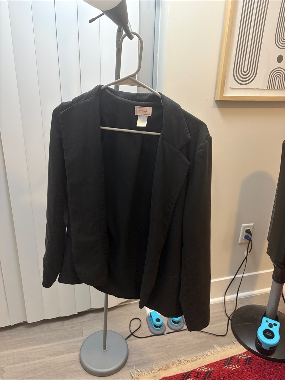 love...ady Black Open-Front Jacket